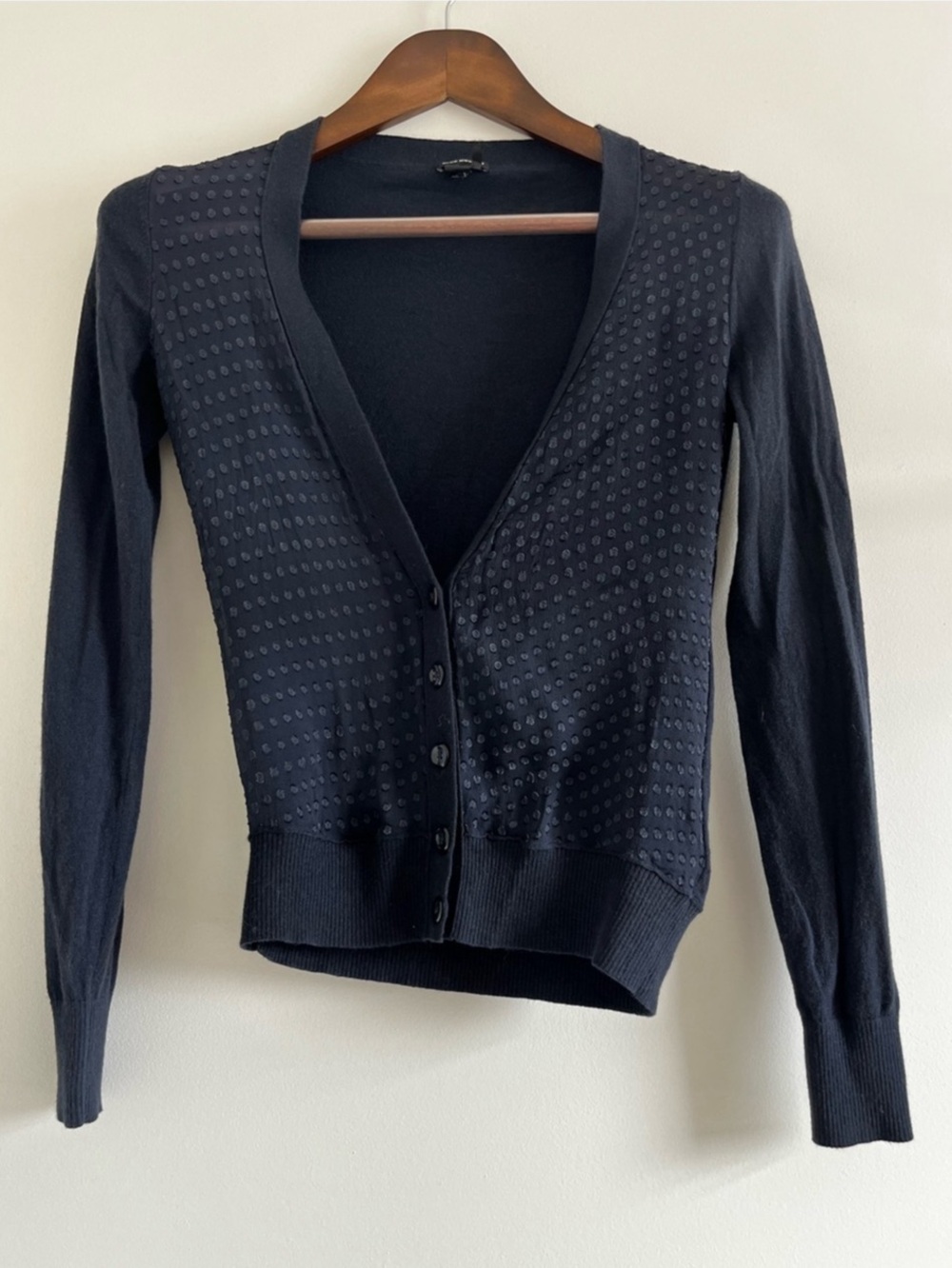 Club Monaco Polka Dot Cardigan in Navy Size XS